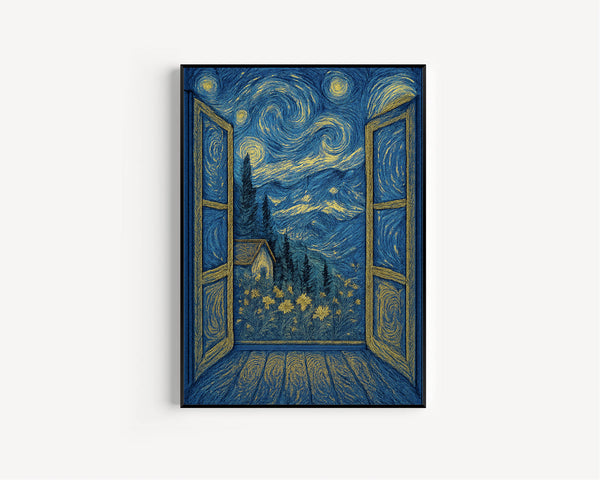 Open Window Henri Matisse Print, Henri Matisse Style Fauvism Painting, Modern Exhibition Print, Alpine Mountain Scene, Woodland, Ski Village