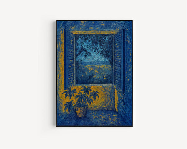 Open Window Henri Matisse Print, Henri Matisse Style Fauvism Painting, Modern Exhibition Print, Countryside Vineyard, Retro Vintage Poster