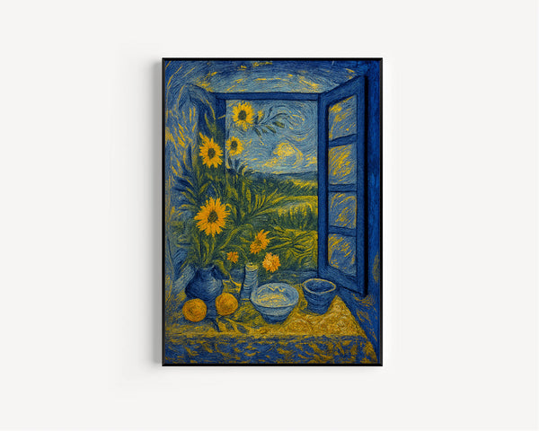 Open Window Henri Matisse Print, Henri Matisse Style Fauvism Painting, Modern Exhibition Print, Mediterranean Scene, Retro Vintage Poster