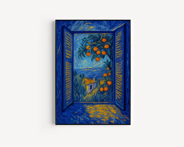 Open Window Henri Matisse Print, Henri Matisse Style Fauvism Painting, Modern Exhibition Print, Mediterranean Sea, Orange Tree, Coastal View (2)