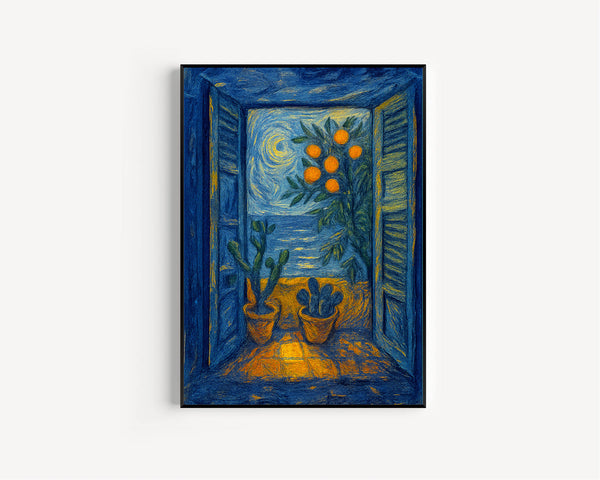 Open Window Henri Matisse Print, Henri Matisse Style Fauvism Painting, Modern Exhibition Print, Mediterranean Sea, Retro Vintage Poster