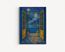 Open Window Henri Matisse Print, Henri Matisse Style Fauvism Painting, Modern Exhibition Print, Patio Doors Italy Mediterranean, Lake Como (2)