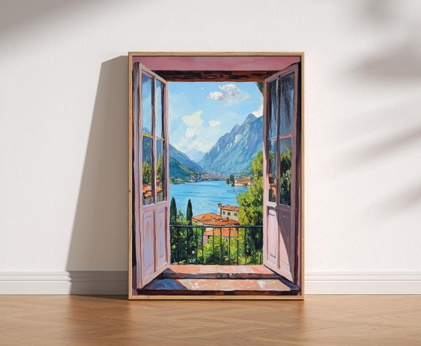 Open Window Henri Matisse Print, Henri Matisse Style Fauvism Painting, Modern Exhibition Print, Patio Doors Italy Mediterranean, Lake Como 1849605710