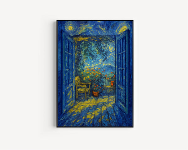 Open Window Henri Matisse Print, Henri Matisse Style Fauvism Painting, Modern Exhibition Print, Patio Doors Romantic Garden Bench Nature