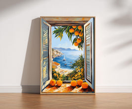 Open Window Henri Matisse Print, Henri Matisse Style Fauvism Painting, Modern Exhibition, Mediterranean Sea, Orange Tree, Coastal View Boats 1859417996