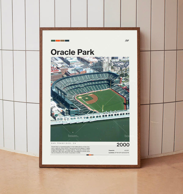 Oracle Park Poster, San Francisco Giants Poster Print, MLB Stadium Poster, Baseball Fan Gift Print