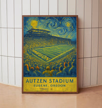 Oregon Football  Autzen Stadium  Black and White  Poster