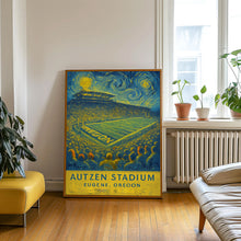 Oregon Football  Autzen Stadium  Black and White  Poster