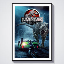 Original Jurassic Park Movie Poster, T-Rex Sci-Fi Thriller Cult Film Art Print, 1990 Steven Spielberg Glossy Large Format Decor Gift 4333612886