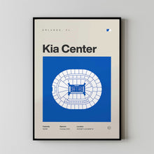 Orlando Magic Poster, Kia Center Stadium Print, Mid Century Modern Basketball Poster, S-W9D3DD