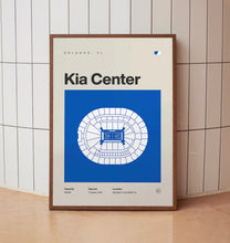 Orlando Magic Poster, Kia Center Stadium Print, Mid Century Modern Basketball Poster, S-W9D3DD
