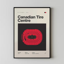 Ottawa Senators Poster, Canadian Tire Centre Stadium Print, Mid Century Modern Hockey Pos-WBKN
