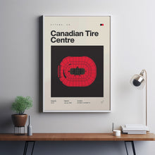Ottawa Senators Poster, Canadian Tire Centre Stadium Print, Mid Century Modern Hockey Pos-WBKN
