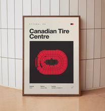 Ottawa Senators Poster, Canadian Tire Centre Stadium Print, Mid Century Modern Hockey Pos-WBKN