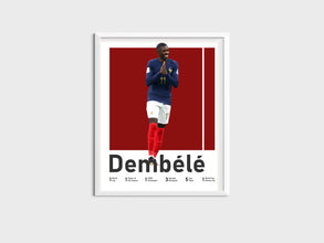 Ousmane Dembele Poster, French Footballer Print Sport Poster 1531560169