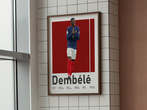 Ousmane Dembele Poster, French Footballer Print Sport Poster 1531560169