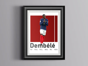 Ousmane Dembele Poster, French Footballer Print Sport Poster 1531560169
