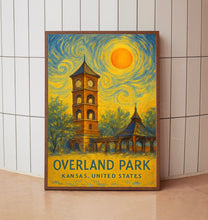 Overland Park Poster Print, Overland Park 1 Travel Poster, Overland Park Van Gogh Style Wall Art, Overland Park, Kansas, United States