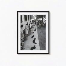 Owners with Their Black Cats Print, Black and White Wall Art, Vintage Print, Photography Prints, Museum Quality Photo Art Print 1620779795