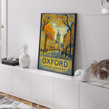 Oxford UK Travel Poster, Oxford UK Travel Poster Print, London, Oxford Travel Poster Wall Art, United Kingdom Travel Poster