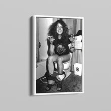 Ozzy Osbourne Bathroom Toilet Canvas, Black Sabbath Vintage Black and White Funny Restroom Photography Comedy Art Decor Canvas 1834191367