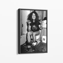 Ozzy Osbourne Bathroom Toilet Canvas, Black Sabbath Vintage Black and White Funny Restroom Photography Comedy Art Decor Canvas 1834191367