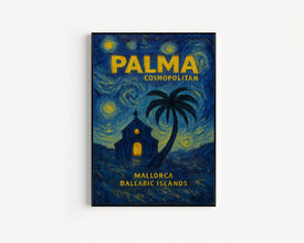 PALMA Mallorca Travel Print - Bright Bold Colourful Summer Beach Travel Poster, Holiday Tropical, Trendy Retro Abstract Travel Art, Preppy (2)
