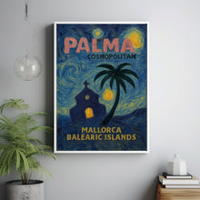 PALMA Mallorca Travel Print - Bright Bold Colourful Summer Beach Travel Poster, Holiday Tropical, Trendy Retro Abstract Travel Art, Preppy