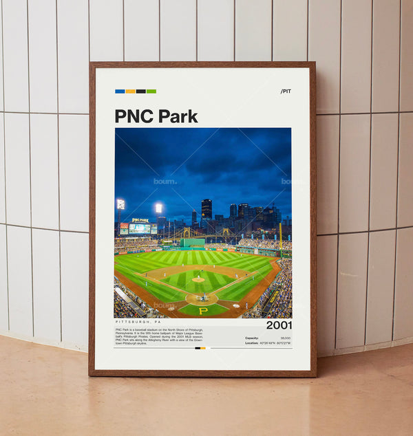 PNC Park Poster, Pittsburgh Pirates Poster Print, MLB Stadium Poster, Baseball Fan Gift Print