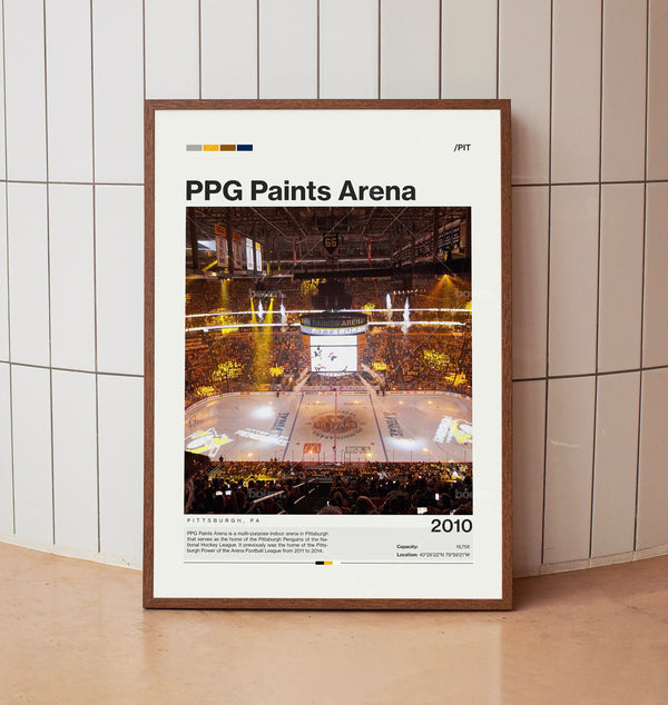 PPG Paints Arena, Pittsburgh Penguins Poster Print, NHL Arena Poster, Hockey Fan Gift Print