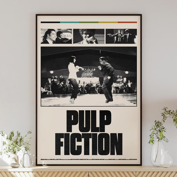 PULP FICTION movie poster, minimalist wall art, vintage style, retro home decor, digital poster, Quentin Tarantino 1561422810