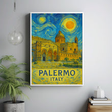 Palermo Poster Print, Palermo Travel Poster, Palermo Van Gogh Style Wall Art, Palermo, Italy
