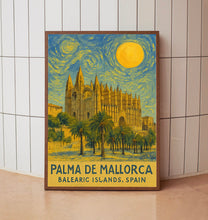 Palma de Mallorca Poster Print, Palma de Mallorca Travel Poster, Palma de Mallorca Van Gogh Style Wall Art, Balearic Islands, Spain