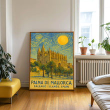 Palma de Mallorca Poster Print, Palma de Mallorca Travel Poster, Palma de Mallorca Van Gogh Style Wall Art, Balearic Islands, Spain