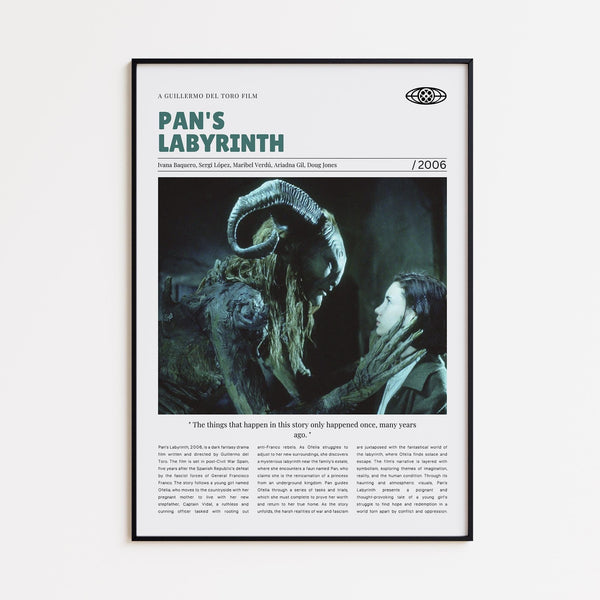 Pan's Labyrinth, Guillermo del Toro, Retro Movie Poster, Custom Movie Poster 4421171297