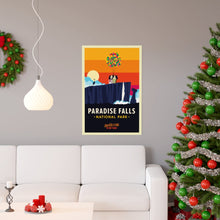 Paradise Falls Travel Poster, Disney UP Poster, Pixar UP Wall Art, UP Movie Art Print, Retro Print, Up Balloon House Poster, Disney Gift 1291980624
