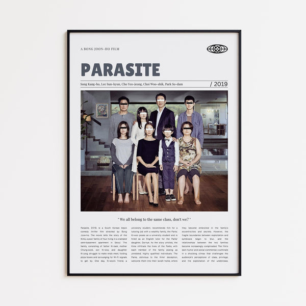 Parasite, Bong Joon-ho, Retro Movie Poster, Custom Movie Poster 4421168034