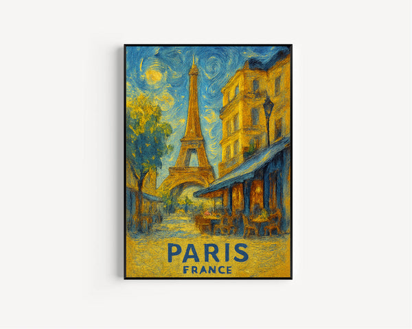 Paris France Travel Print Wall Art, Eiffel Tower Paris France Travel Poster, Europe Travel Poster, Traveler Home Décor, Traveler Gift
