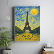Paris Poster Print, Paris Travel Poster, Paris Van Gogh Style Wall Art, Paris, France