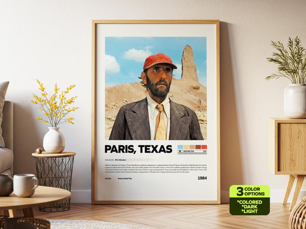 Paris Texas Movie Poster, Retro Film, Vintage Print Art, Wall Decor, Wim Wenders 4406372634