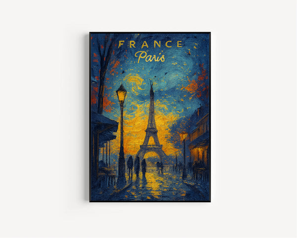 Paris Travel Poster - France Wall Art Print, Illustration Poster, Artwork, Home & Office decor, Gift idea, Travel print, Eiffel Tower print