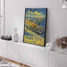 Park City Utah Travel Print, Park City Utah Winter Travel Poster Print, Winter Sports Wall Art, Utah Ski Travel Poster