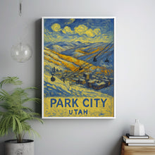 Park City Utah Travel Print, Park City Utah Winter Travel Poster Print, Winter Sports Wall Art, Utah Ski Travel Poster