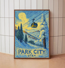 Park City Utah Travel Print, Park City Utah Winter Travel Poster Print, Winter Sports Wall Art, Utah Ski Winter Travel Poster