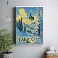 Park City Utah Travel Print, Park City Utah Winter Travel Poster Print, Winter Sports Wall Art, Utah Ski Winter Travel Poster