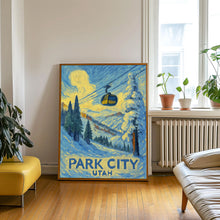 Park City Utah Travel Print, Park City Utah Winter Travel Poster Print, Winter Sports Wall Art, Utah Ski Winter Travel Poster