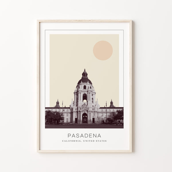 Pasadena Poster Print, Pasadena Travel Poster, Pasadena Minimalistic Wall Art, Pasadena, California, United States 1882438065