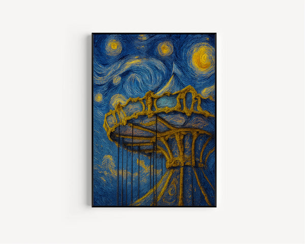 Pastel Carousel Poster, Whimsical Girl’s Room Wall Art, Magical Kid’s Playroom Decor, Colorful Amusement Park Print, Girly Wall Art