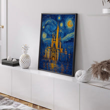 Pastel Castle Painting Poster, Fantasy Wall Art, Kid’s Room Poster, Playroom Wall Art, Magic Kingdom Poster, Nursery Wall Art