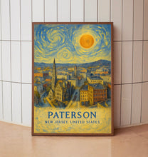 Paterson Poster Print, Paterson Travel Poster, Paterson Van Gogh Style Wall Art, Paterson, New Jersey, United States